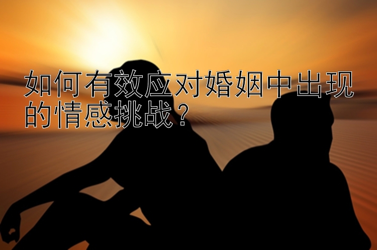 如何有效应对婚姻中出现的情感挑战？