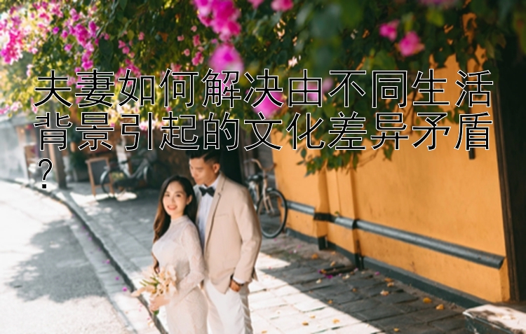 夫妻如何解决由不同生活背景引起的文化差异矛盾？