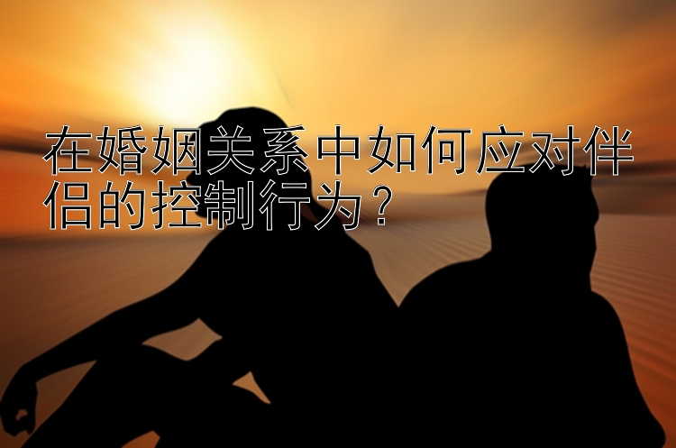 在婚姻关系中如何应对伴侣的控制行为？