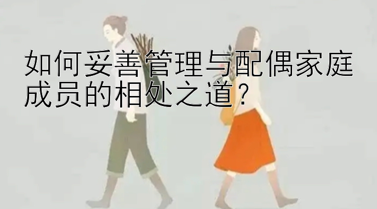 如何妥善管理与配偶家庭成员的相处之道？