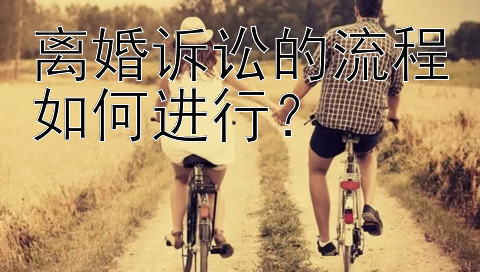 离婚诉讼的流程如何进行？